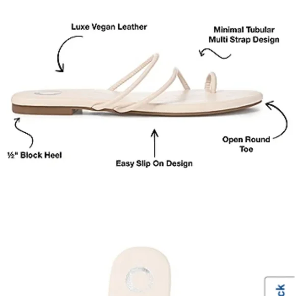 Journee Collection Tanaya Slide Sandals Off White 11 - Picture 4 of 7